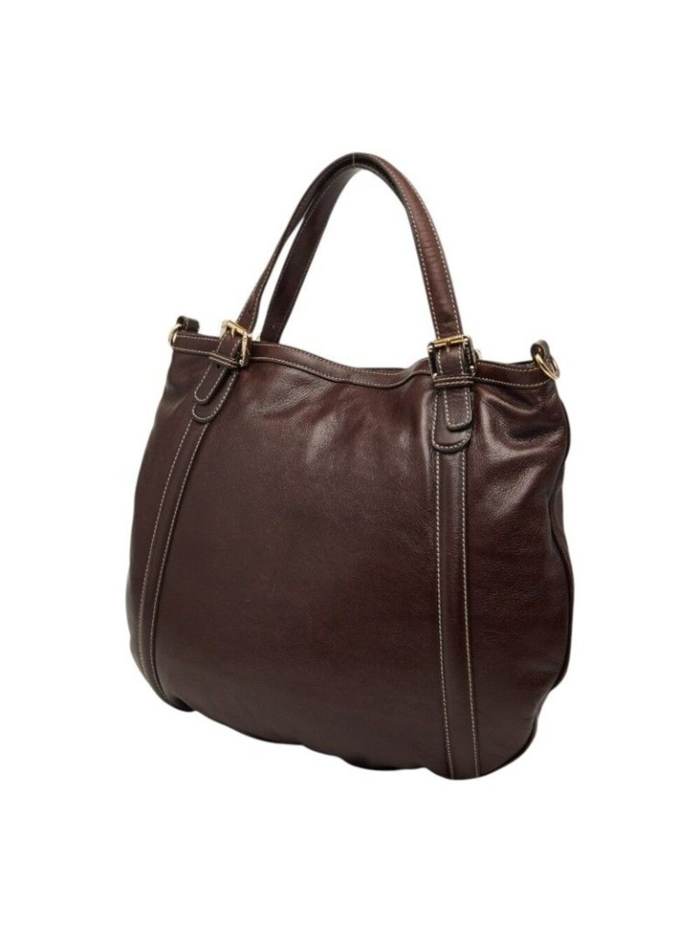 Gucci Double New Britt Sherry Line 2-Way Shoulder Bag Brown Leather - Picture 2 of 10